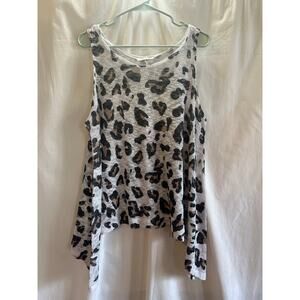 Phil Love Sheer Leopard Tank Top One Size